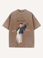 Friends Print Round Neck T-shirt
