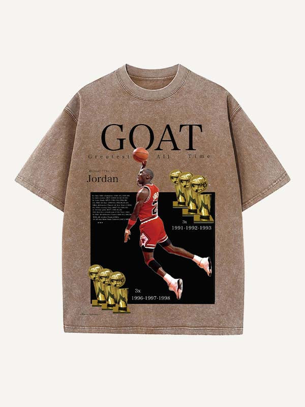 Michael Jordan Print Round Neck T-shirt