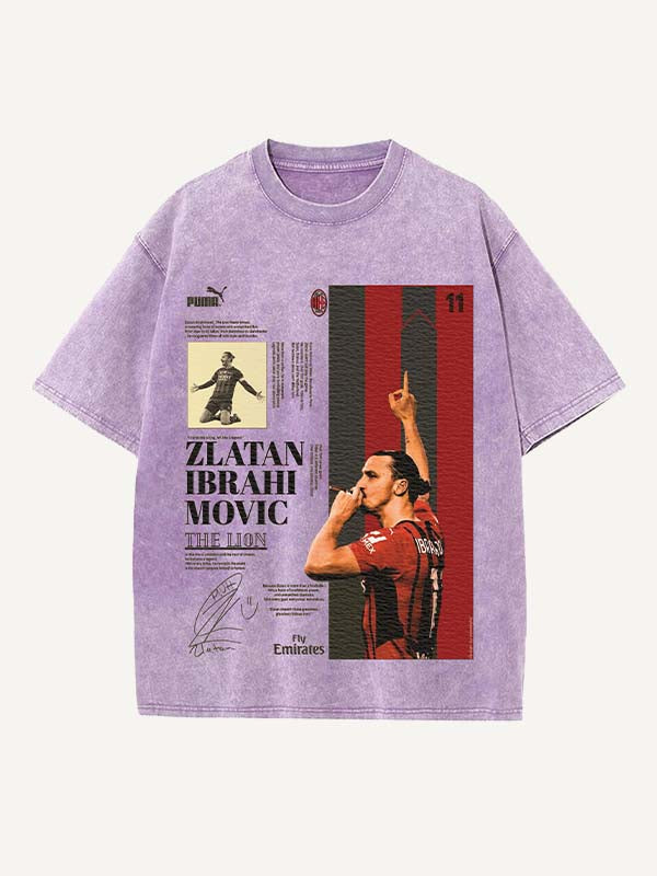 Zlatan Ibrahimović Print Round Neck T-shirt