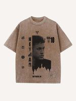 Neymar Print Round Neck T-shirt