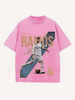 Sergio Ramos Print Round Neck T-shirt