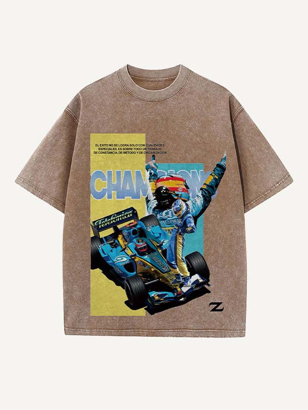 Fernando Alonso Print Round Neck T-shirt