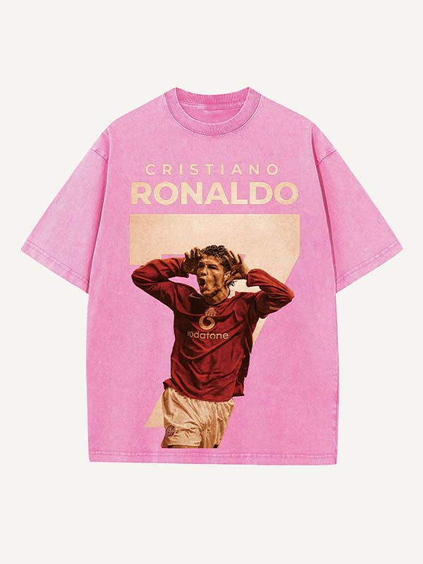 Cristiano Ronaldo Print Round Neck T-shirt