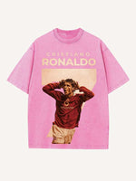 Cristiano Ronaldo Print Round Neck T-shirt