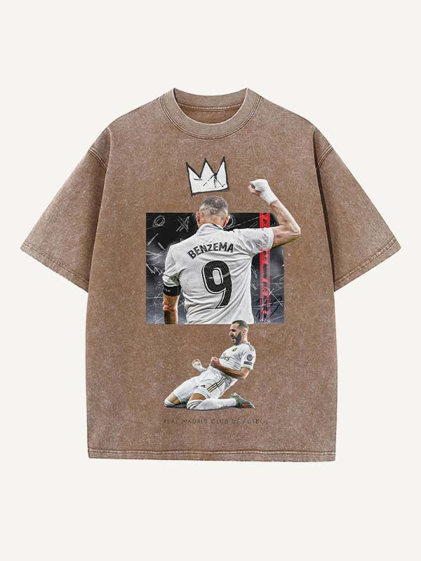 Karim Benzema Print Round Neck T-shirt