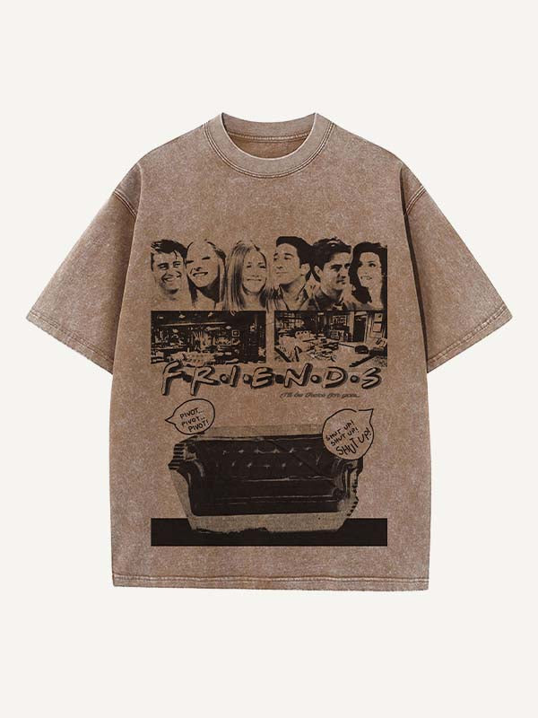 Friends Print Round Neck T-shirt