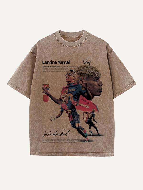 Lamine Yamal Print Round Neck T-shirt