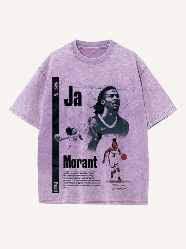 Ja Morant Print Round Neck T-shirt