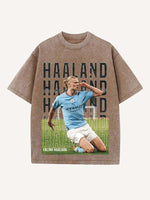Erling Haaland Print Round Neck T-shirt