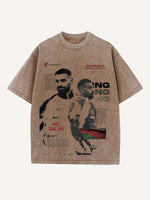 Mohamed Salah Print Round Neck T-shirt