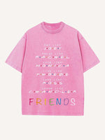 Friends Print Round Neck T-shirt