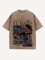 Ronaldinho Print Round Neck T-shirt