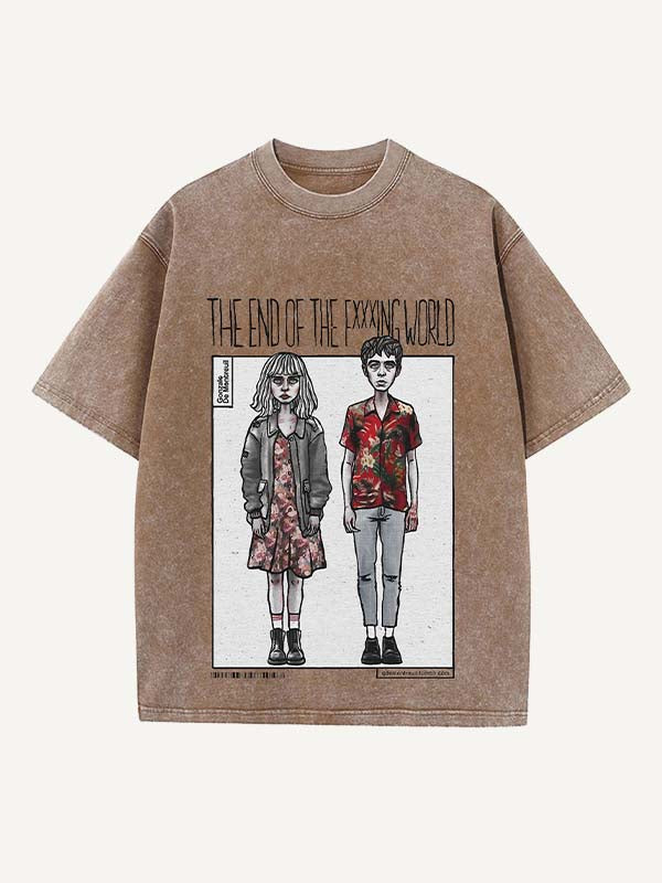 The End of the Fxxxing World Print Round Neck T-shirt