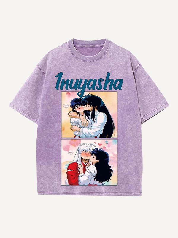 Inuyasha Print Round Neck T-shirt