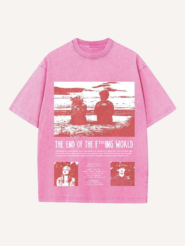 The End of the Fxxxing World Print Round Neck T-shirt
