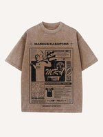 Marcus Rashford Print Round Neck T-shirt
