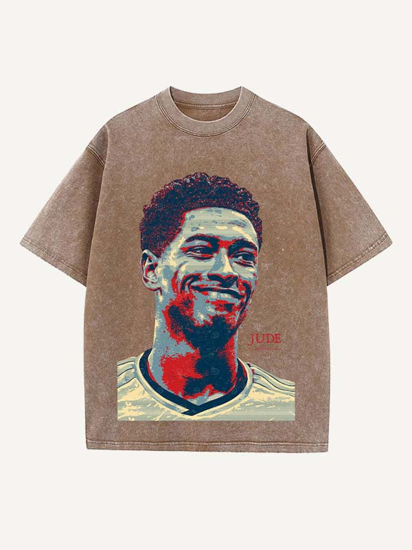 Jude Bellingham Print Round Neck T-shirt