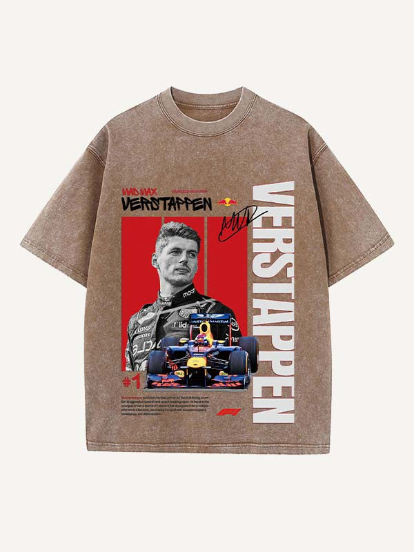 Max Verstappen Print Round Neck T-shirt