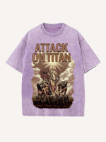 Attack on Titan Print Round Neck T-shirt