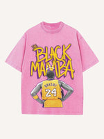 Kobe Bryant Print Round Neck T-shirt