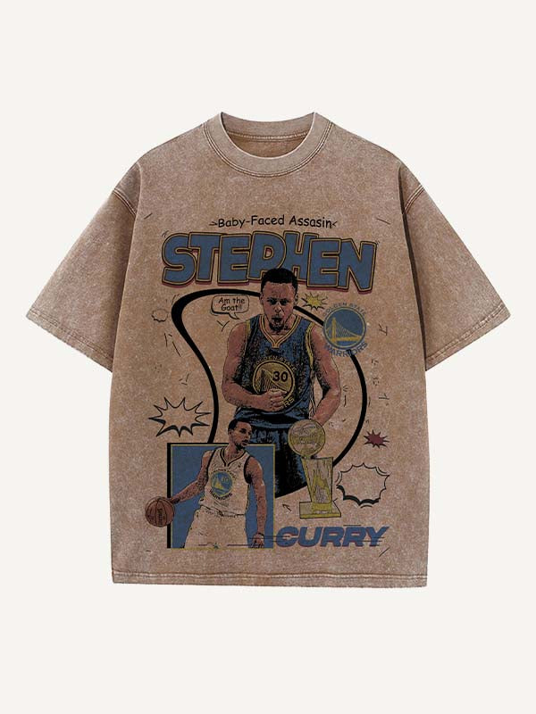 Stephen Curry Print Round Neck T-shirt