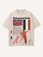 Mohamed Salah Print Round Neck T-shirt