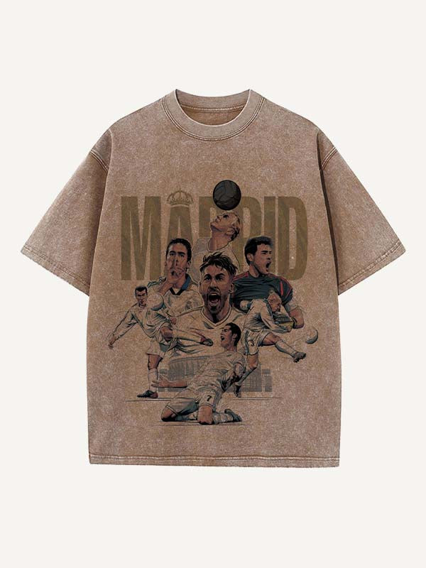 Real Madrid Print Round Neck T-shirt