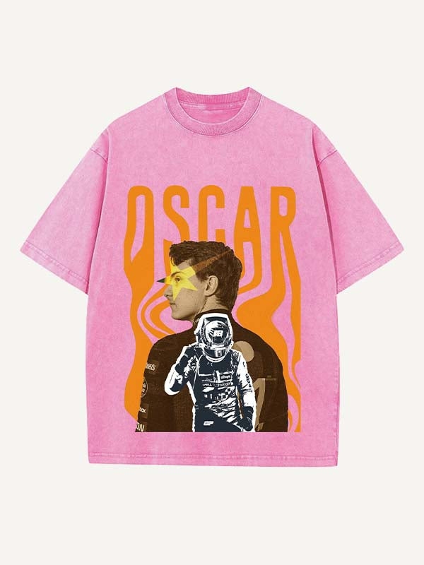 Oscar Piastri Print Round Neck T-shirt