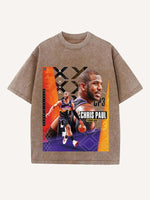 Chris Paul Print Round Neck T-shirt