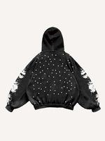 Jesus&Letter&Cross Print Slant Pockets Hoodie