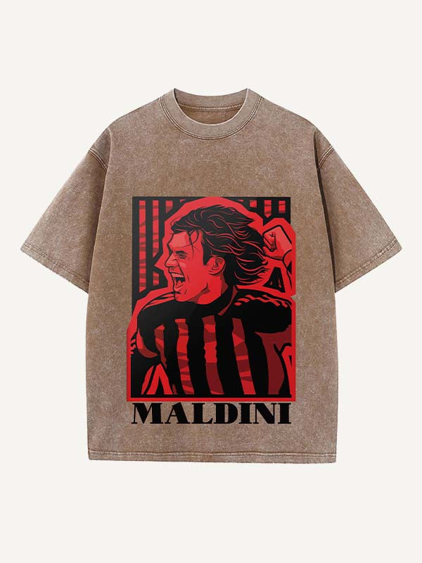 Paolo Maldini Print Round Neck T-shirt