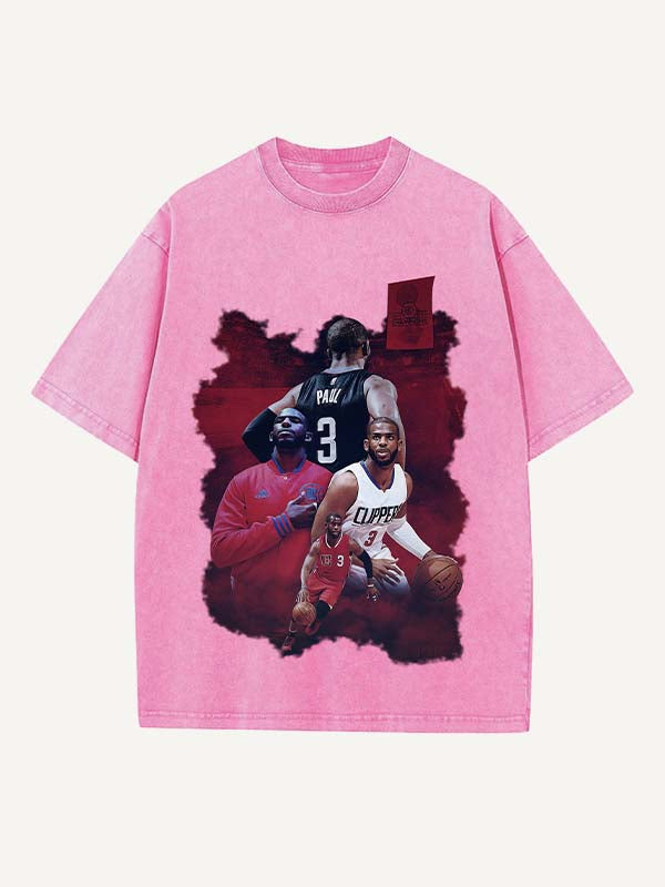 Chris Paul Print Round Neck T-shirt