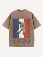 Zizou Print Round Neck T-shirt