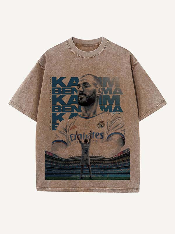 Karim Benzema Print Round Neck T-shirt