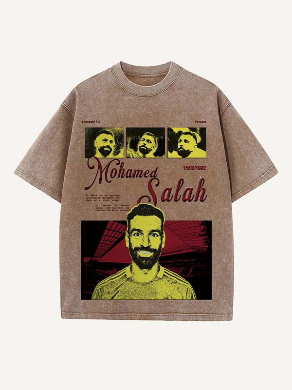 Mohamed Salah Print Round Neck T-shirt
