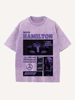 Lewis Hamilton Print Round Neck T-shirt