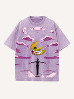 Soul Eater Print Round Neck T-shirt