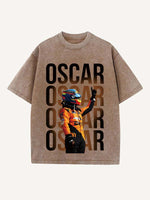 Oscar Piastri Print Round Neck T-shirt