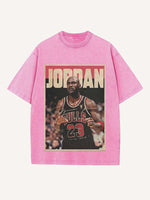 Michael Jordan Print Round Neck T-shirt