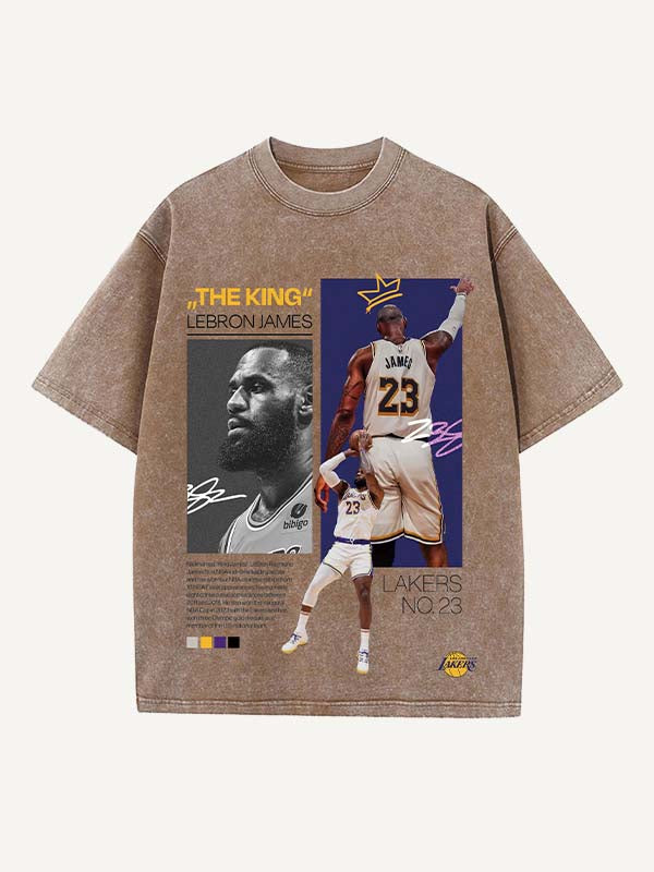LeBron James Print Round Neck T-shirt