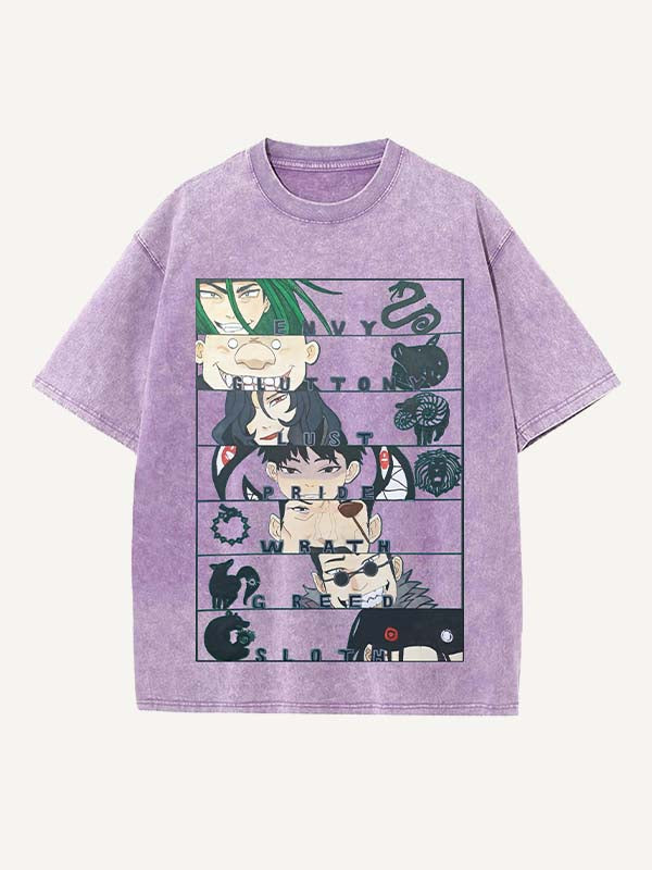 Fullmetal Alchemist Print Round Neck T-shirt