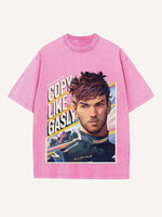 Pierre Gasly Print Round Neck T-shirt