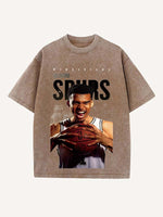 Victor Wembanyama Print Round Neck T-shirt
