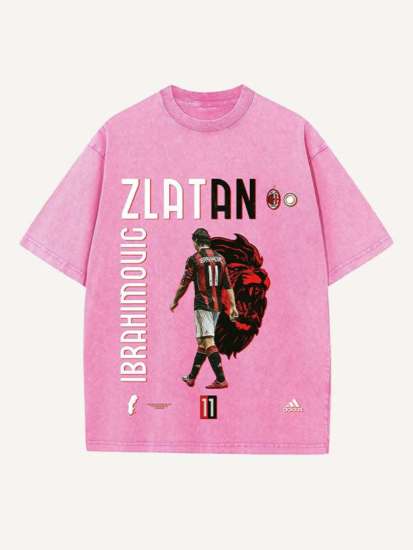 Zlatan Ibrahimović Print Round Neck T-shirt