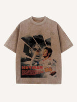 Neymar Print Round Neck T-shirt