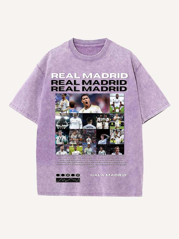 Real Madrid Print Round Neck T-shirt