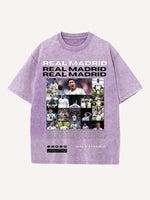 Real Madrid Print Round Neck T-shirt