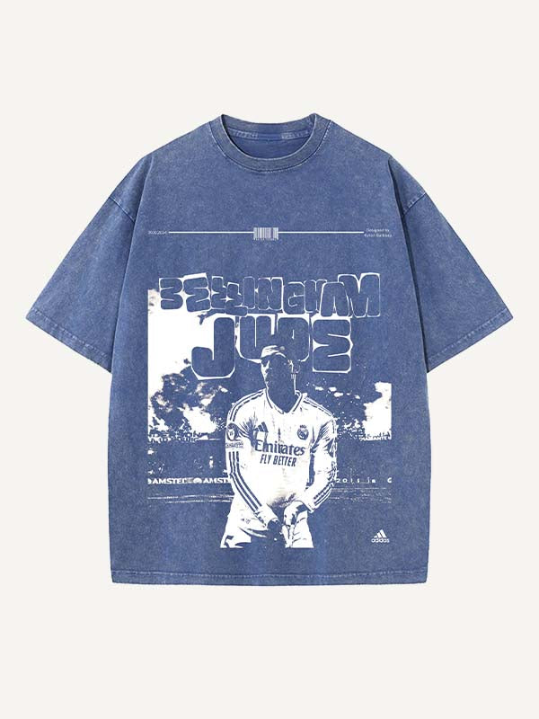 Jude Bellingham Print Round Neck T-shirt