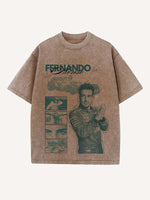 Fernando Alonso Print Round Neck T-shirt