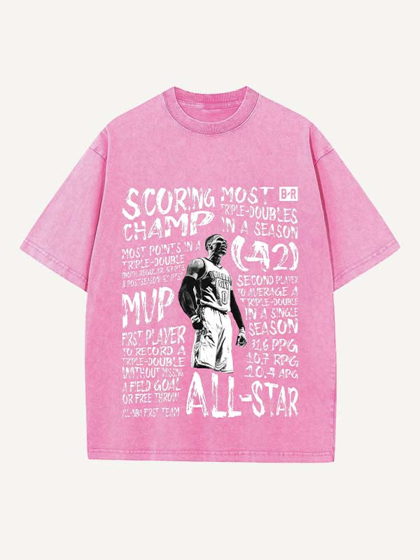 Russell Westbrook Print Round Neck T-shirt